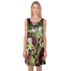 Salad Lettuce Vegetable Sleeveless Satin Nightdress by Sapixe