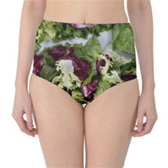 Salad Lettuce Vegetable Classic High-waist Bikini Bottoms by Sapixe