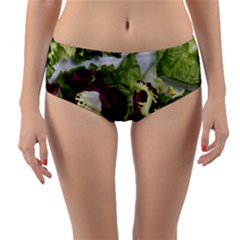 Salad Lettuce Vegetable Reversible Mid-waist Bikini Bottoms by Sapixe