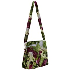 Salad Lettuce Vegetable Zipper Messenger Bag by Sapixe