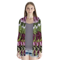 Salad Lettuce Vegetable Drape Collar Cardigan by Sapixe