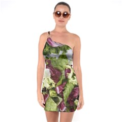 Salad Lettuce Vegetable One Soulder Bodycon Dress by Sapixe