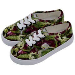 Salad Lettuce Vegetable Kids  Classic Low Top Sneakers by Sapixe