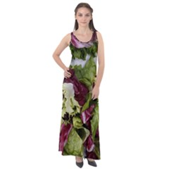 Salad Lettuce Vegetable Sleeveless Velour Maxi Dress