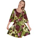 Salad Lettuce Vegetable Velour Kimono Dress View1