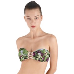 Salad Lettuce Vegetable Twist Bandeau Bikini Top