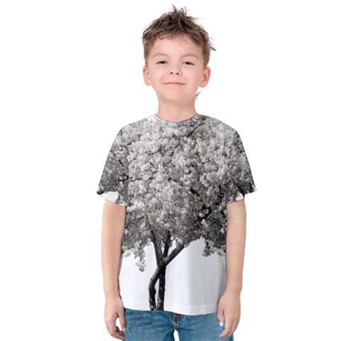 Nature Tree Blossom Bloom Cherry Kids  Cotton Tee by Sapixe