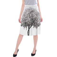 Nature Tree Blossom Bloom Cherry Midi Beach Skirt by Sapixe