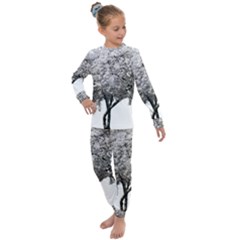 Nature Tree Blossom Bloom Cherry Kids  Long Sleeve Set  by Sapixe