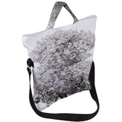 Nature Tree Blossom Bloom Cherry Fold Over Handle Tote Bag by Sapixe