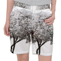 Nature Tree Blossom Bloom Cherry Pocket Shorts by Sapixe