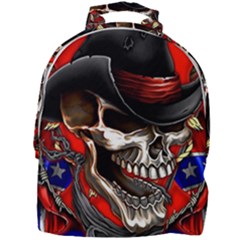 Confederate Flag Usa America United States Csa Civil War Rebel Dixie Military Poster Skull Mini Full Print Backpack by Sapixe