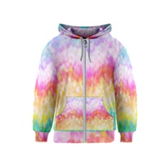 Rainbow Pontilism Background Kids  Zipper Hoodie