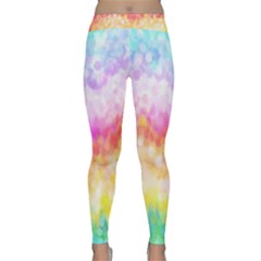 Rainbow Pontilism Background Classic Yoga Leggings