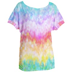 Rainbow Pontilism Background Women s Oversized Tee by Sapixe