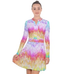 Rainbow Pontilism Background Long Sleeve Panel Dress by Sapixe