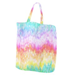 Rainbow Pontilism Background Giant Grocery Tote