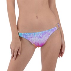 Rainbow Pontilism Background Ring Detail Bikini Bottom