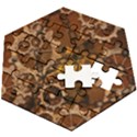 Steampunk Patter With Gears Wooden Puzzle Hexagon View2