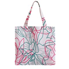 Flowers Zipper Grocery Tote Bag by EvgeniaEsenina