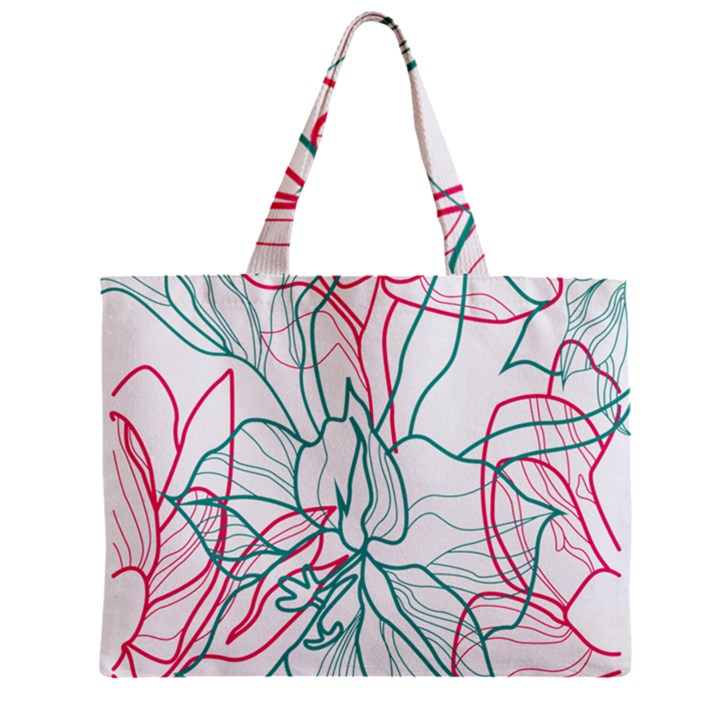 Flowers Zipper Mini Tote Bag