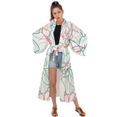 Flowers Maxi Kimono