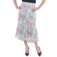 Flowers Midi Mermaid Skirt