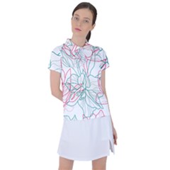 Flowers Women s Polo Tee