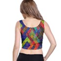 Abstract Colored Grunge Pattern Crop Top View3