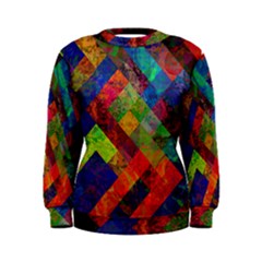 Abstract Colored Grunge Pattern Women s Sweatshirt