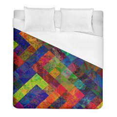 Abstract Colored Grunge Pattern Duvet Cover (full/ Double Size)