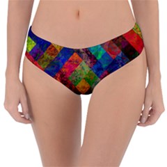 Abstract Colored Grunge Pattern Reversible Classic Bikini Bottoms by fashionpod