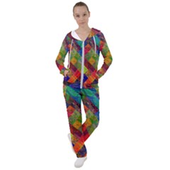 Abstract Colored Grunge Pattern Women s Tracksuit