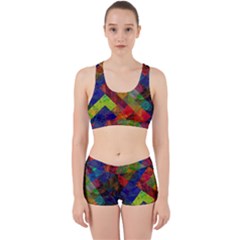 Abstract Colored Grunge Pattern Work It Out Gym Set