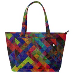 Abstract Colored Grunge Pattern Back Pocket Shoulder Bag 