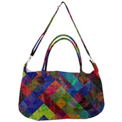 Abstract Colored Grunge Pattern Removal Strap Handbag