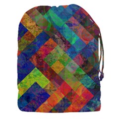 Abstract Colored Grunge Pattern Drawstring Pouch (3xl)