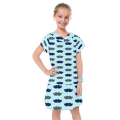 Beard Pattern Kids  Drop Waist Dress by designsbymallika