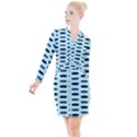 beard pattern Button Long Sleeve Dress View1