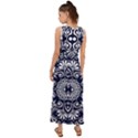 mandala pattern V-Neck Chiffon Maxi Dress View2