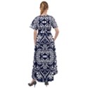 mandala pattern Front Wrap High Low Dress View2