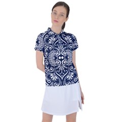 Mandala Pattern Women s Polo Tee