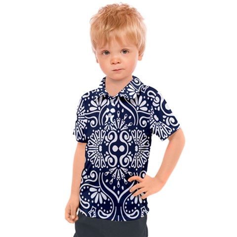 Mandala Pattern Kids  Polo Tee by designsbymallika