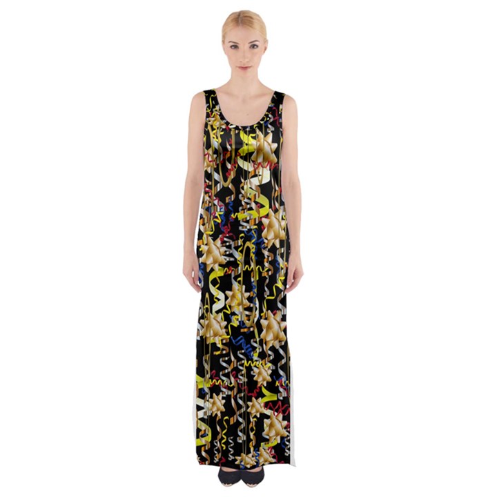 Festive And Celebrate In Good Style Thigh Split Maxi Dress