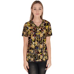 Festive And Celebrate In Good Style Women s V-Neck Scrub Top