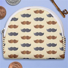 Beard Pattern Horseshoe Style Canvas Pouch