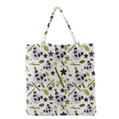 Panda Love Grocery Tote Bag by designsbymallika