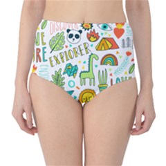 Traveller Explorer Classic High-waist Bikini Bottoms by designsbymallika