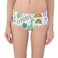 Traveller Explorer Mid-waist Bikini Bottoms by designsbymallika