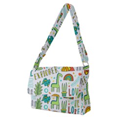 Traveller Explorer Full Print Messenger Bag (m) by designsbymallika